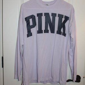 PINK Long Sleeve Purple Tee